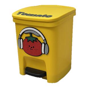 可爱垃圾桶客厅网红个性家用厕所脚踩踏带盖儿童办公室高颜值