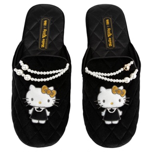 tbh野兽派家居三丽鸥Hello Kitty丝绒刺绣拖鞋可外穿室内家居鞋