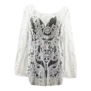 新款三件套比基尼罩衫海边度假温泉游泳衣女遮肚显瘦防晒网纱外搭