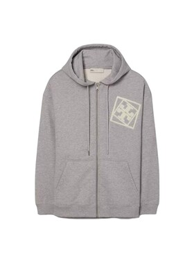 【线上专享】TORY BURCH 汤丽柏琦 棉质连帽抽绳卫衣外套 184173