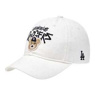 MLB儿童官方男女童萌酷可爱皱眉熊图案可调节棒球帽26春夏新款