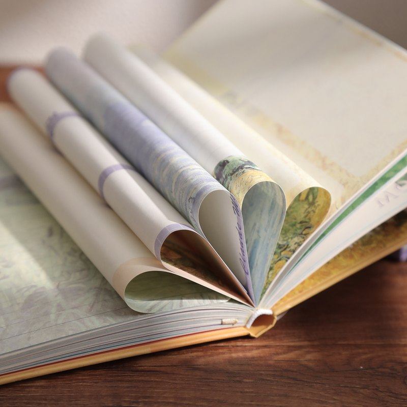 文艺手绘油画笔记本商务礼盒伴扣礼手PU学生账本复古磁手本套装