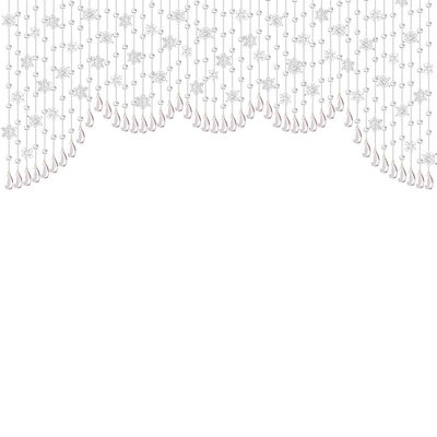 洛曼斯透明雪花客厅珠帘