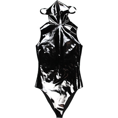 漆光口罩连体衣感官隔绝紧致露肩