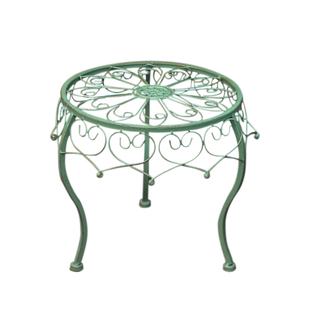 欧式创意皇冠铸铁花架凳 落地阳台庭院小矮摆设花盆铁艺置物花架