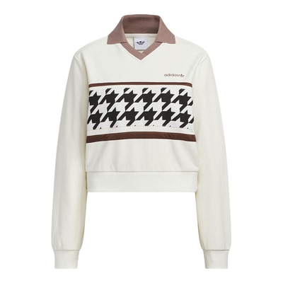 Adidas/阿迪达斯正品三叶草女士休闲复古短款运动宽松卫衣KC2689