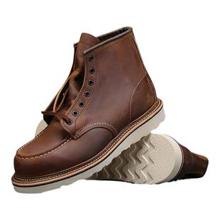 Red Wing红翼男鞋经典1907工装靴6寸方头D头油鞣皮牛皮男靴马丁靴