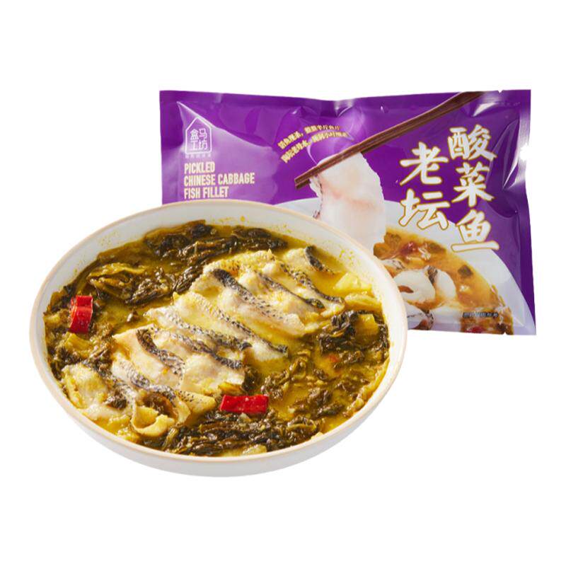 【拍3件享7折】盒马工坊 老坛酸菜鱼430g黑鱼片预制菜懒人菜速食