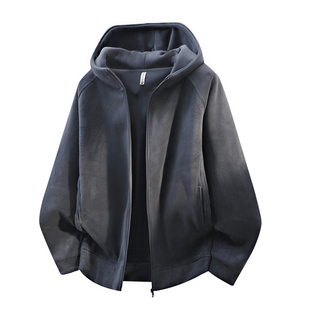 青少年帅气百搭冬季加绒摇粒绒夹克男开衫外套男生冬装内搭保暖