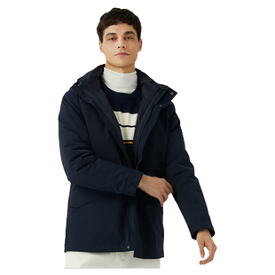 [一衣两穿]波顿男士中长款风衣羽绒服易清洗可拆卸高端保暖外套