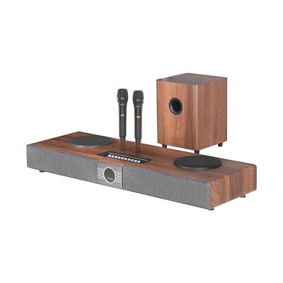 飞利浦TAB5880智能K歌回音壁胡桃木色家庭影院双麦套装电视音响