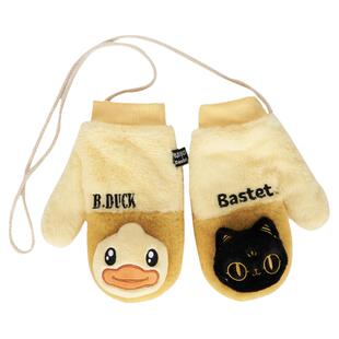 大英博物馆Bastet X B.Duck小黄鸭毛绒保暖手套实用生日礼物女生