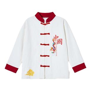 儿童武术表演服装中国风男女中小学生运动会啦啦队舞龙打鼓演出服