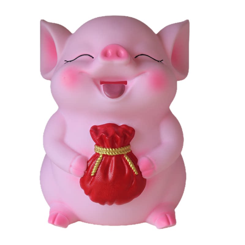 卡通生肖小猪只进不出防摔存钱罐