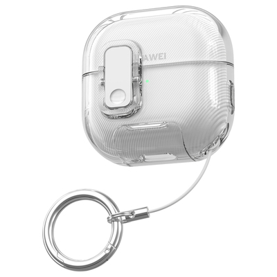 适用华为FreeClip2保护套耳夹耳机套clip二代保护壳HUAWEIfreeclip2透明充电盒外壳透黑锁扣防摔手机支架软壳