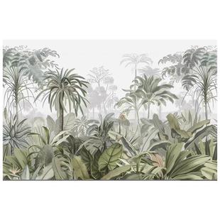 墙纸3d立体东南亚风热带雨林电视背景墙壁纸客厅壁布卧室墙布壁画