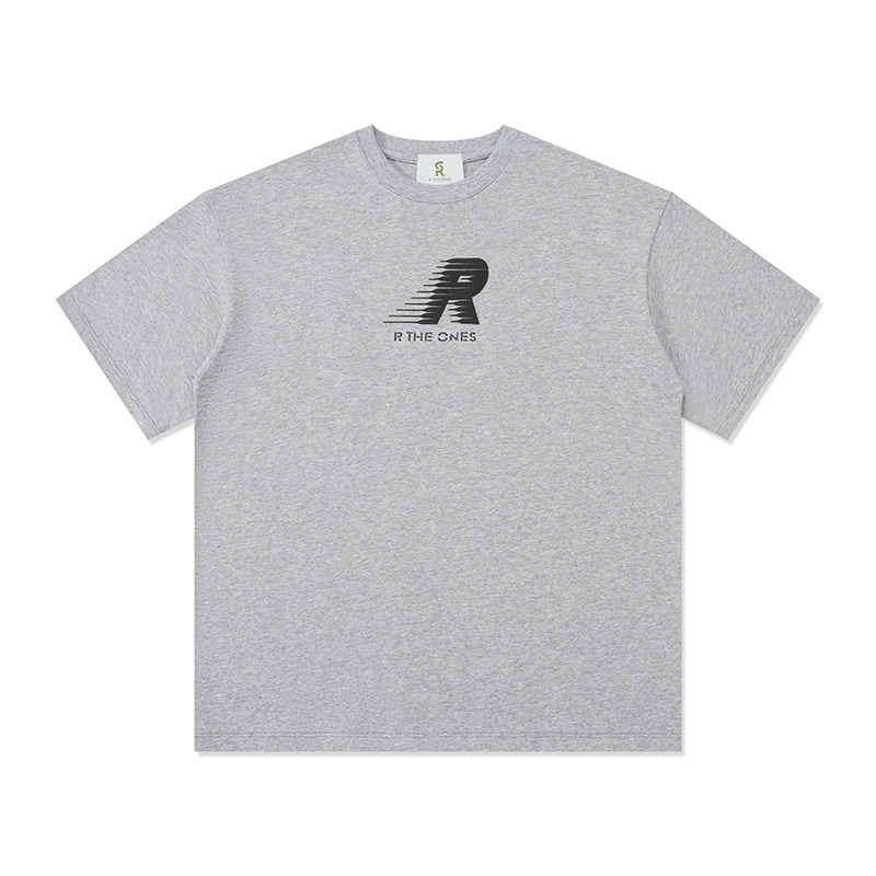 RTHEONES潮牌阶梯字母LOGO植绒发泡印花短袖美式夏季休闲T恤