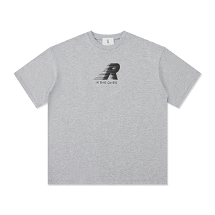 RTHEONES潮牌阶梯字母LOGO植绒发泡印花短袖美式夏季休闲T恤