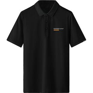 polo衫白色男士短袖t恤翻领保罗商务夏季半袖有领简约上衣服带领