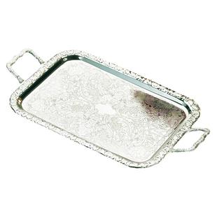 安妮女王 长方形托盘餐点水果托盘品英国王室系列进口银器