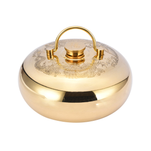 汤婆子纯铜加厚老式注水热水袋暖手宝暖脚暖被窝汤捂子铜壶烫背