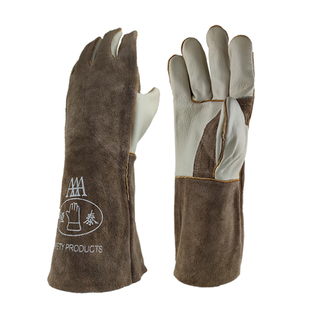 恒泰电焊防护手套优质牛皮舒适防烫劳保隔热耐磨耐高温防火线加长