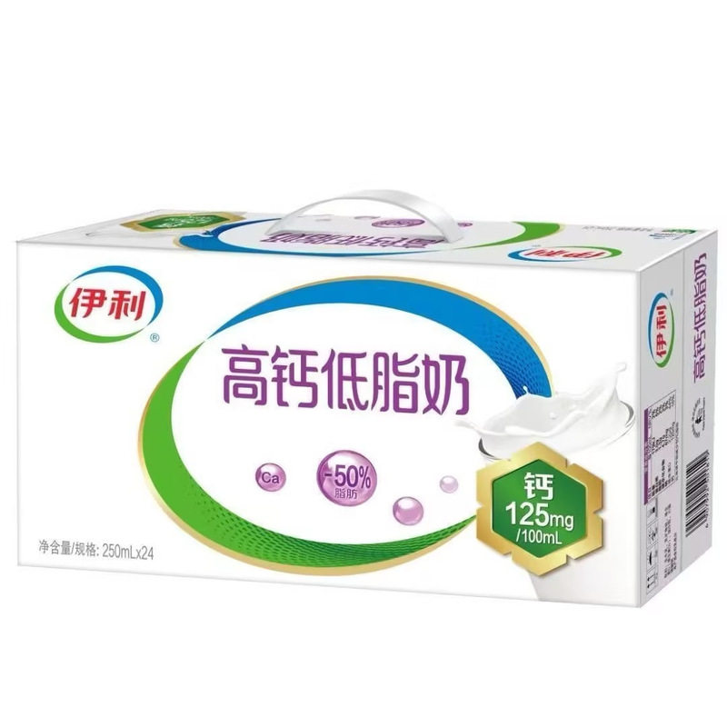 伊利高钙低脂奶250ml*24盒