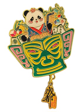 三星堆熊猫冰箱贴四川旅游纪念