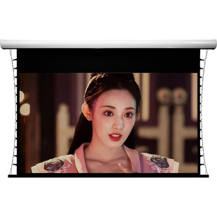 经科JK电动遥控拉线投影幕布M3-AT/300s拉绳编织透声幕100/120寸16比9/10/4:3家用8K卧室壁挂布升降自动收缩