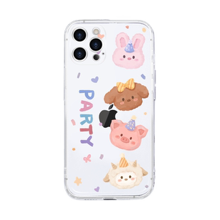 适用于苹果13手机壳15女16新款iPhone17promax透明14软硅胶12pro卡通小狗plus防摔xs全包7/8p可爱max薄6s情侣