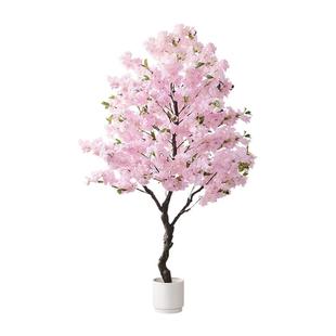仿真樱花树室内装饰客厅落地假花网红仿真植物盆栽摆件许愿树造景