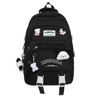 儿童书包女生小学生女孩初中生两件套背包高中大学生大容量双肩包