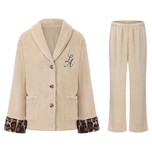 「LA」Felina·慢热情绪丨静感系列*纯欲温柔双面珊瑚绒女睡衣冬