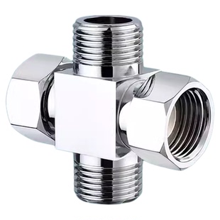 三通分水器黄铜4分双外丝弯头内丝燃气管热水器一进双出活分水阀