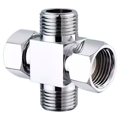 三通分水器黄铜4分双外丝弯头