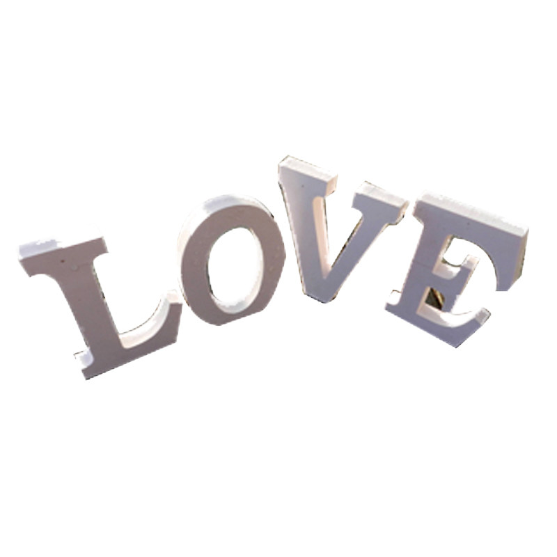love手拿字母婚纱影楼拍照道具PVC立体英文墙贴摆件日期创意名牌