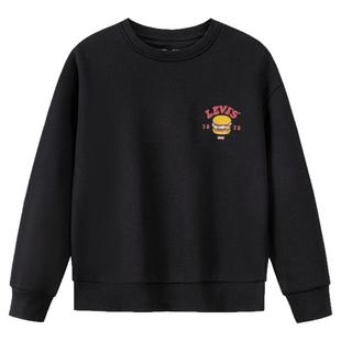 【新年红色加绒】李维斯儿童装男童女童卫衣冬季新款长袖拜年上衣