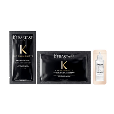 【淘金币专属】卡诗黑钻洗发水发膜小粉珠护发精油体验装