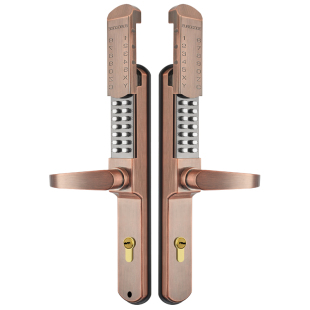 滑盖机械密码锁门锁户外防水铁艺庭院大门锁防冻双面别墅花园门锁