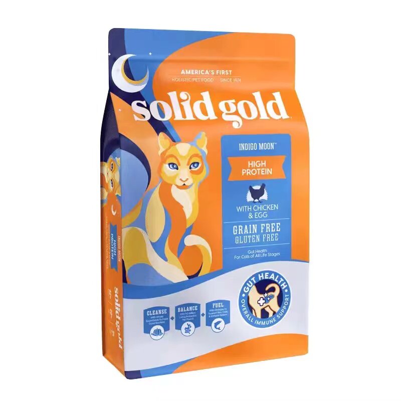 腐败猫-Solid Gold素力高进口金装无谷全猫粮成猫幼猫主粮12磅