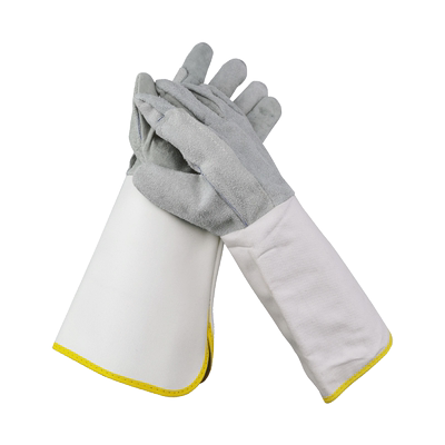 电焊手套防烫长款无缝牛皮劳保烧