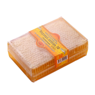 俄罗斯风味蜂巢蜜然蜂蜜椴树雪蜜封盖百花蜜500克每盒天营养食品