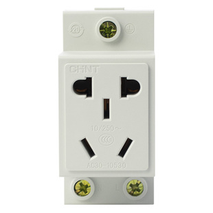 正泰模数化插座AC30五孔16A轨道式10A空气开关配电箱导轨二三四孔