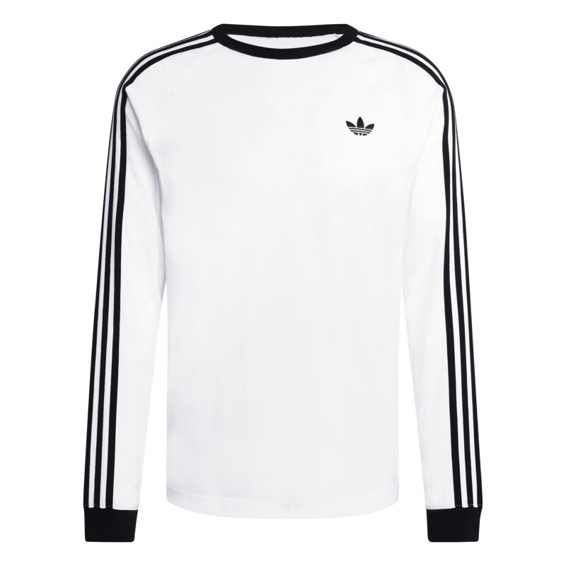百搭撞色三条纹纯棉针织运动长袖T恤男秋季adidas阿迪达斯三叶草