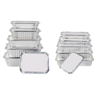 加厚一次性长方形烤箱锡纸盒烧烤粉丝焗饭烘焙铝箔碗食品外卖打包