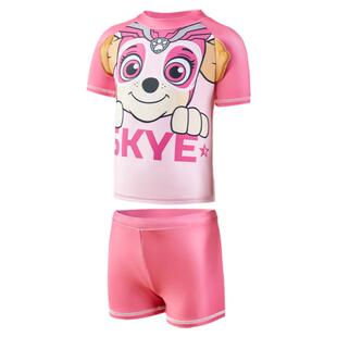 汪汪队女童泳衣2026夏季儿童游泳衣分体温泉女孩可爱粉色泳衣裤