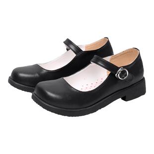 圆头平底鞋法式小众玛丽珍鞋女日系JK制服鞋浅口一字扣带小皮鞋子