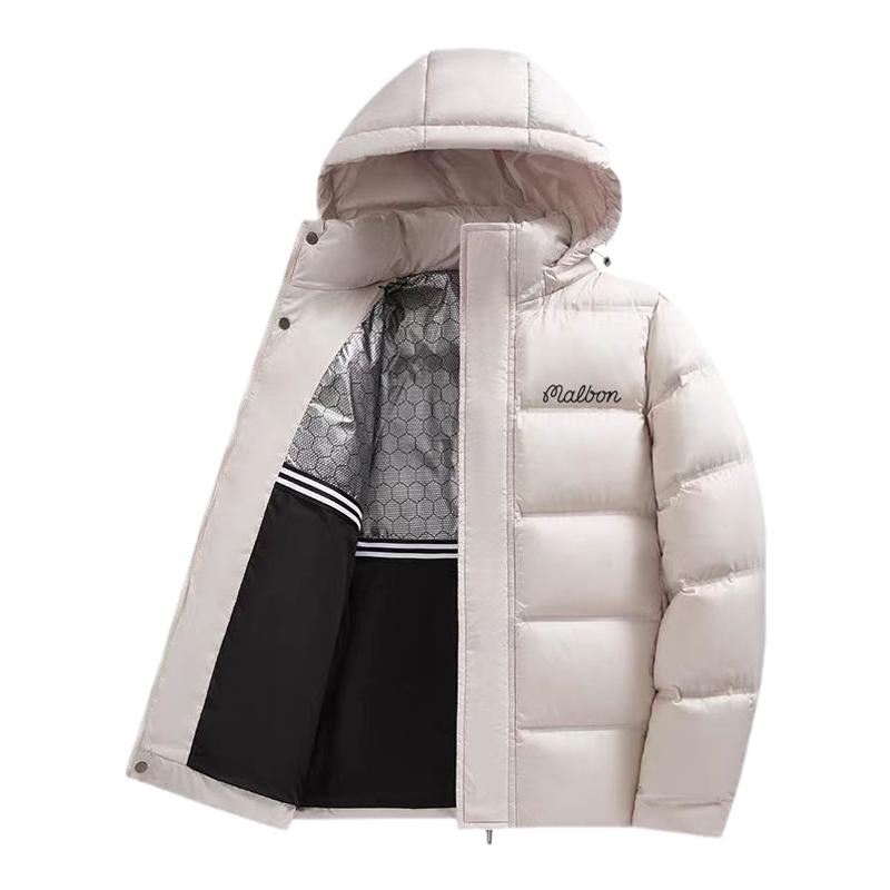 冬季新品24韩国高尔夫服装男女同款连帽轻薄石墨烯白鸭绒羽绒外套
