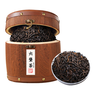 广西六堡茶梧州黑茶特产级十五年窖藏陈年熟茶养生茶叶木桶装500g