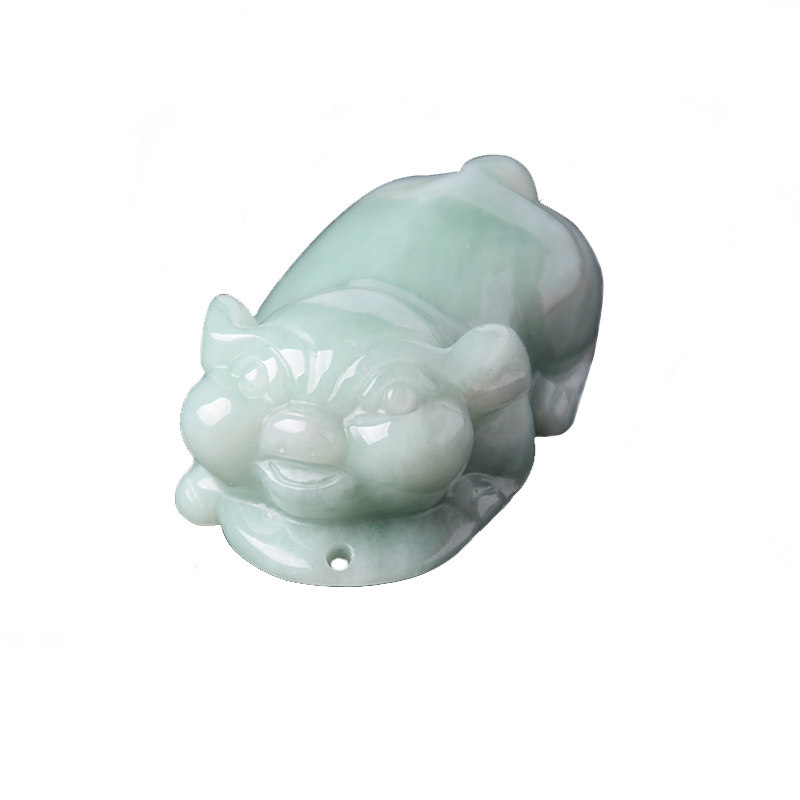 玉石寨生肖猪冰糯种吊坠项坠